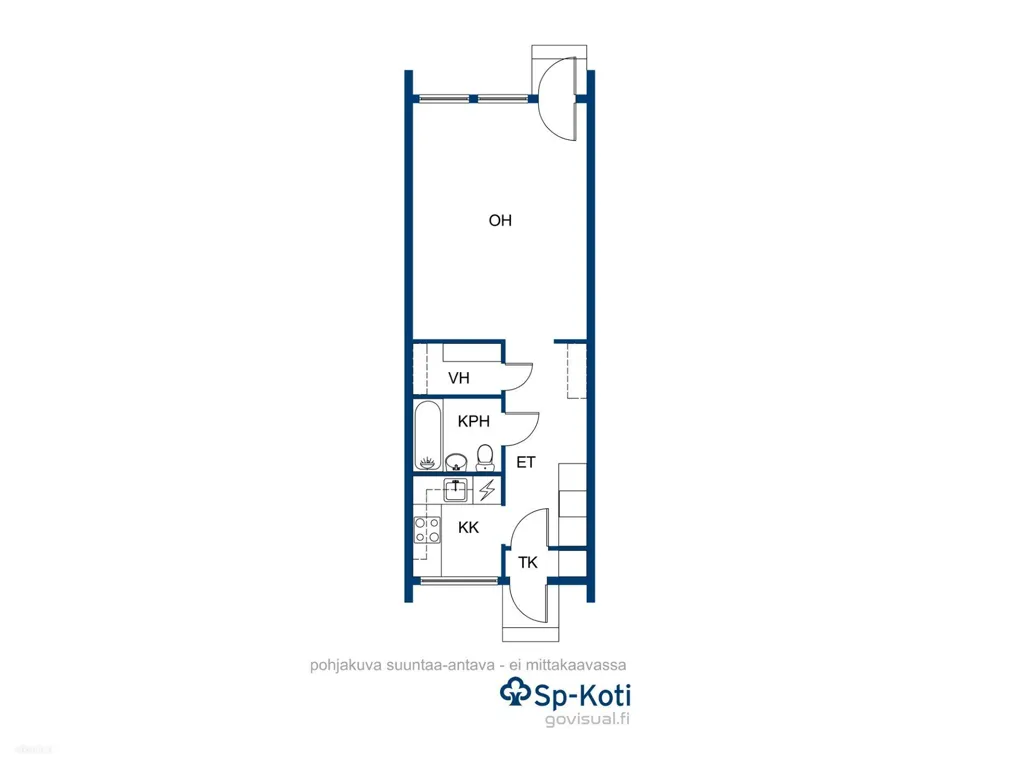Plaan - One-Bedroom Apartment with Garden in Pälkäne