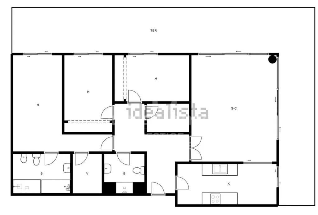 Plan - Beachfront Apartment with Pool in Barcelona