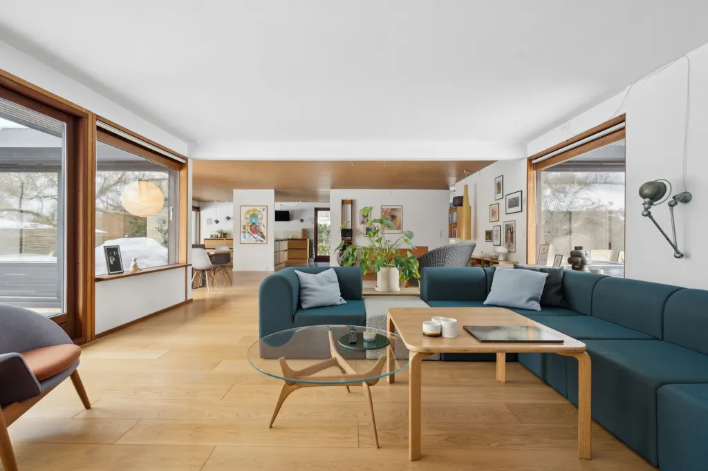 Living Room - Modernised Johan Christensen Villa in Hareskovby