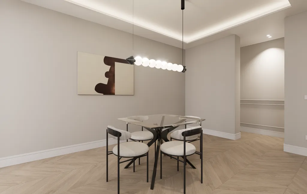 Söögituba - Apartment with Park View in Madrid
