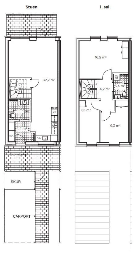 Plan - Terraced House with Balcony in Silkeborg