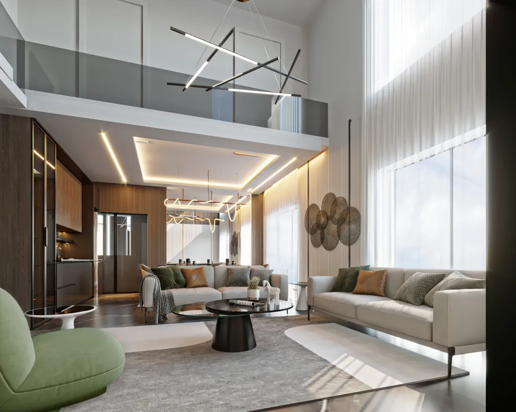 Soggiorno - Newly Built Duplex with Panoramic View in Glyfada