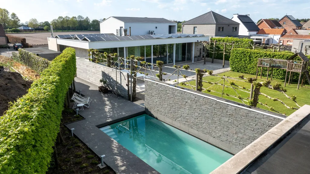 Aerial - Modern Villa with Wellness Area in Dessel