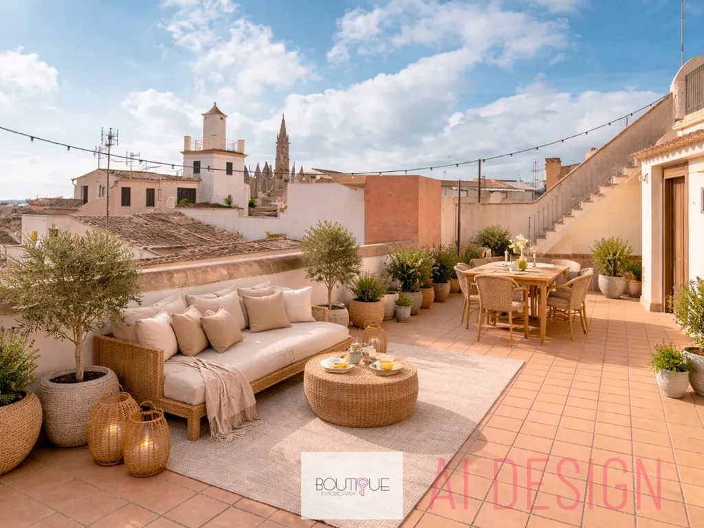 Terrasse - Renovated Apartment with Roof Terrace in Old Town Palma