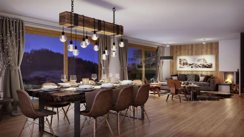 Söögituba - Luxury Chalet with Mountain View in Morzine