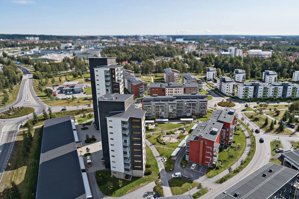 Õhuvaade - Apartment with South-Facing Balcony in Umeå