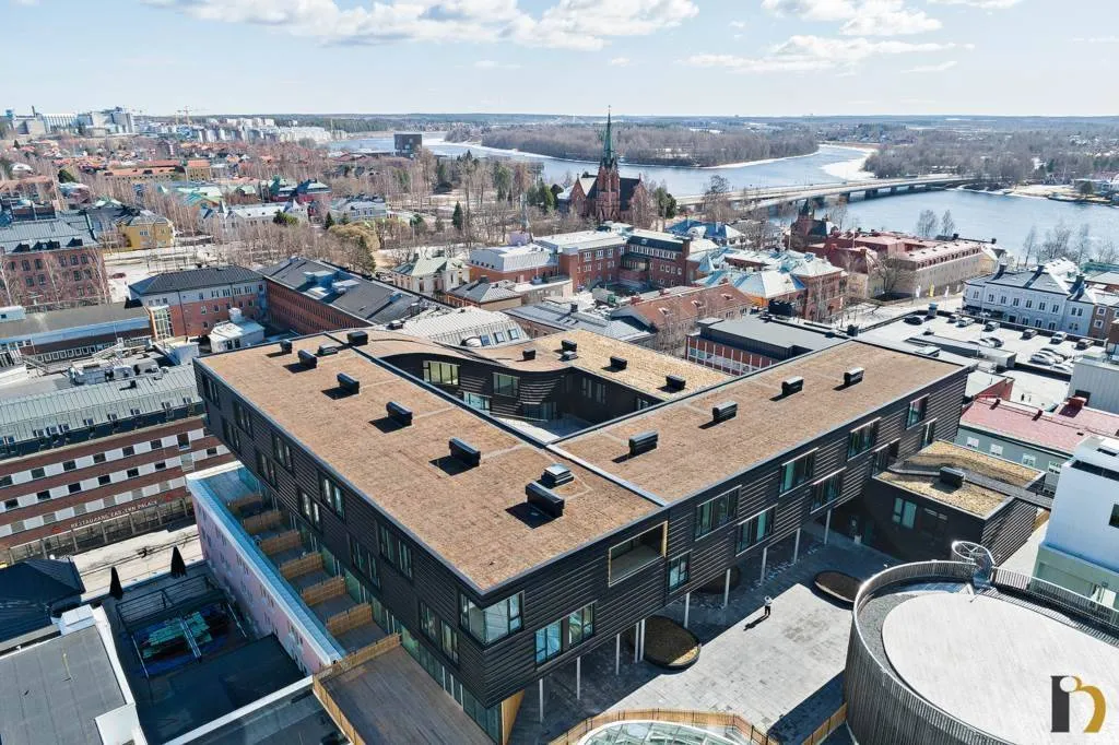 Vue aérienne - Penthouse with Terrace in Umeå