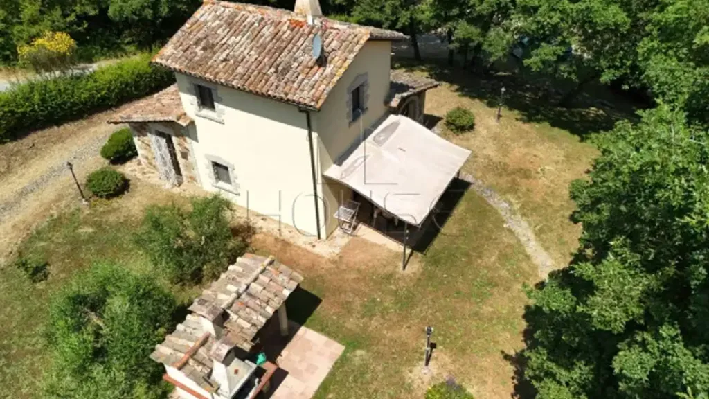 Vue aérienne - Rustic Casale with Pool in Città di Castello