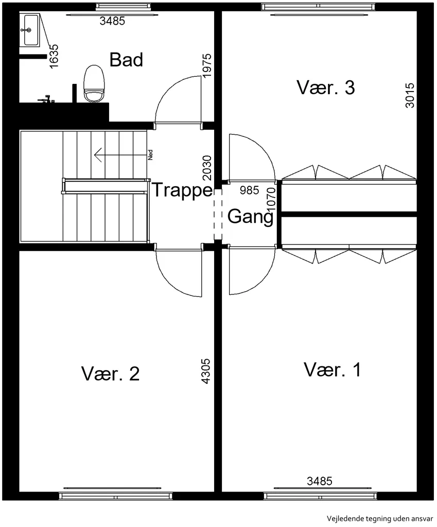 Plan - Five-bedroom Terraced House in Aabenraa