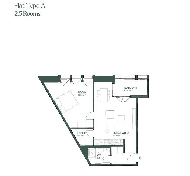 Planimetria - Modern Apartment with Mountain View in Grisons