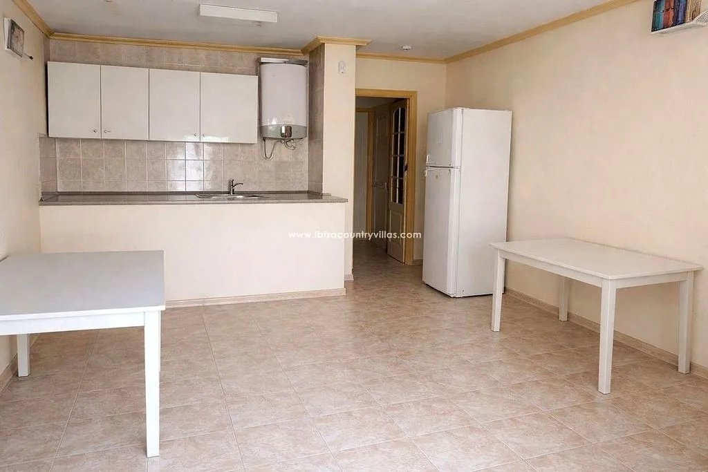Köök - Apartment with Sea View and Pool in Cala de Bou