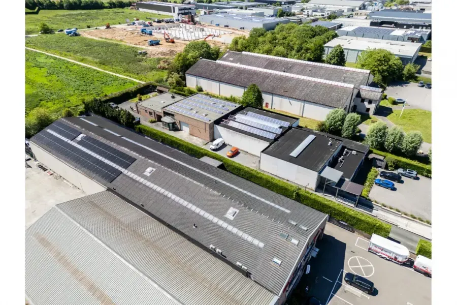 Vue aérienne - Ensemble Professionnel avec Bureaux et Entrepôt à Wavre