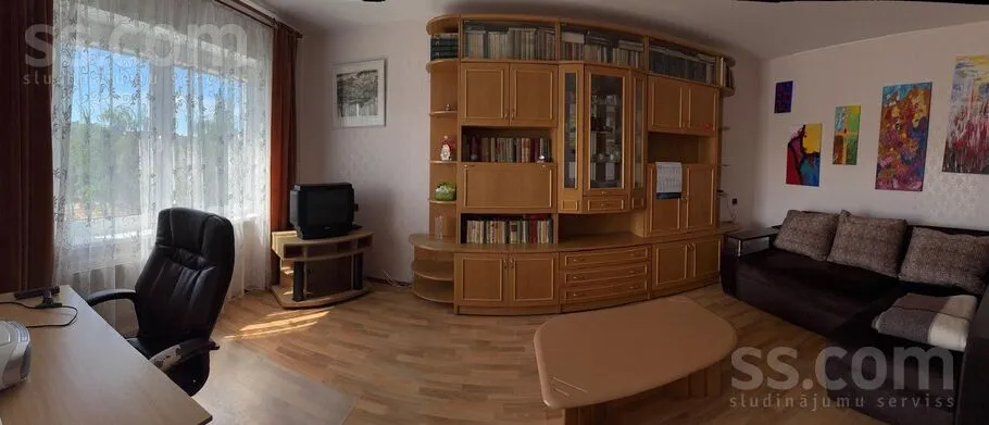 Living Room - 3-Bedroom Flat with Balcony in Riga