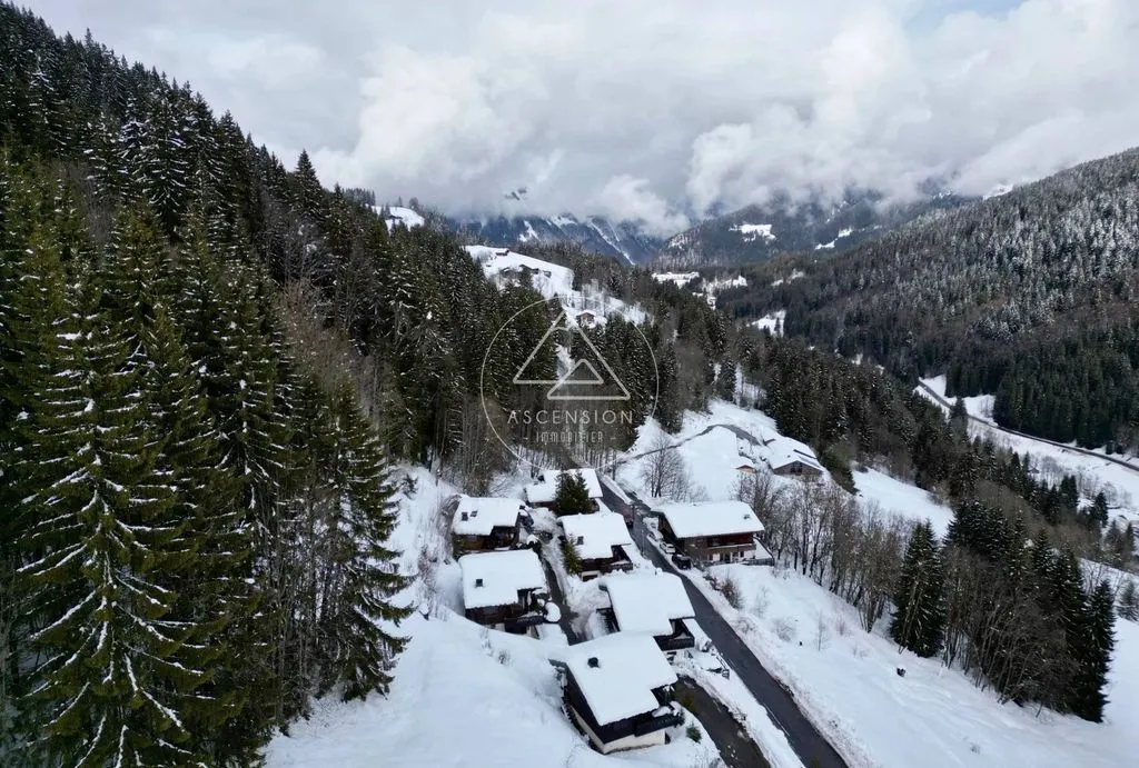 Vue aérienne - Chalet Luxueux avec Vue Panoramique à Les Gets