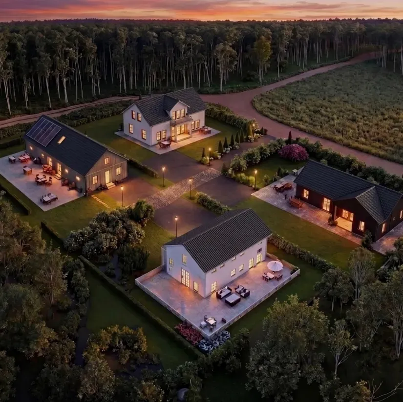 Õhuvaade - Villa Plots with Nature View in Hindås