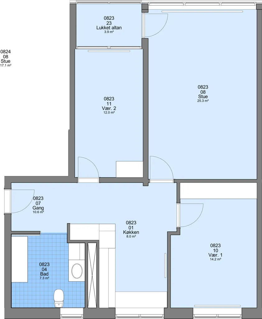 Plan - Renovated Flat with Balcony in Frederikshavn