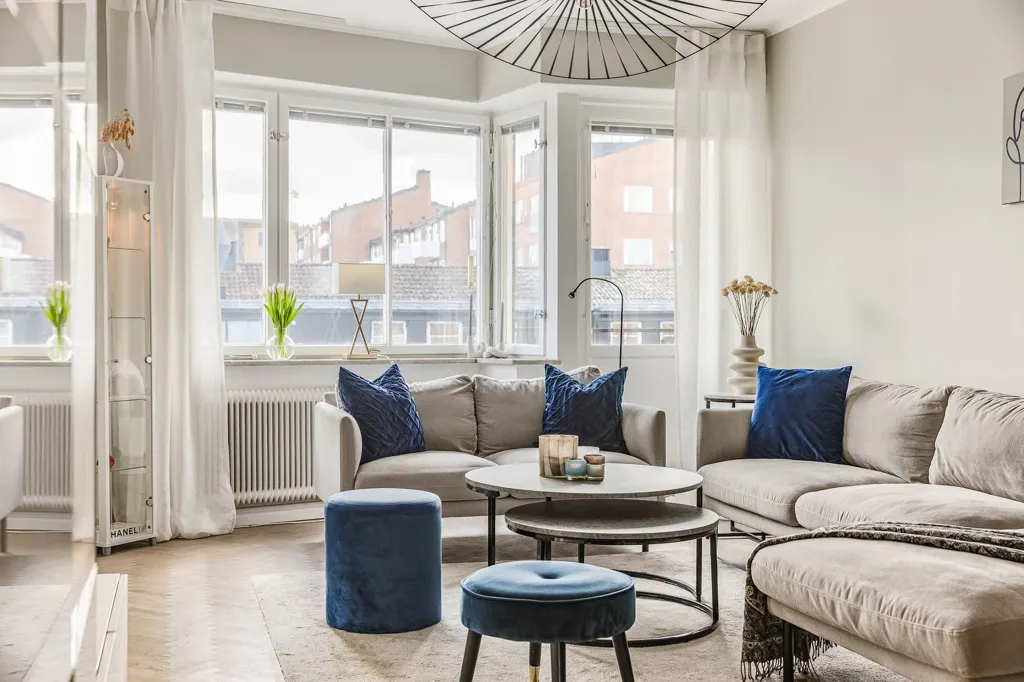 Soggiorno - Modernised Flat with Balcony in Vasastaden