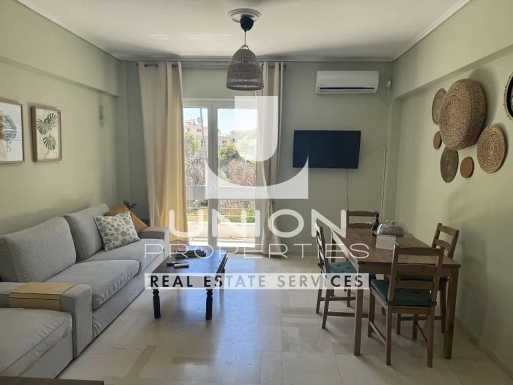 Living Room - Furnished Apartment with Open View in Varitsa
