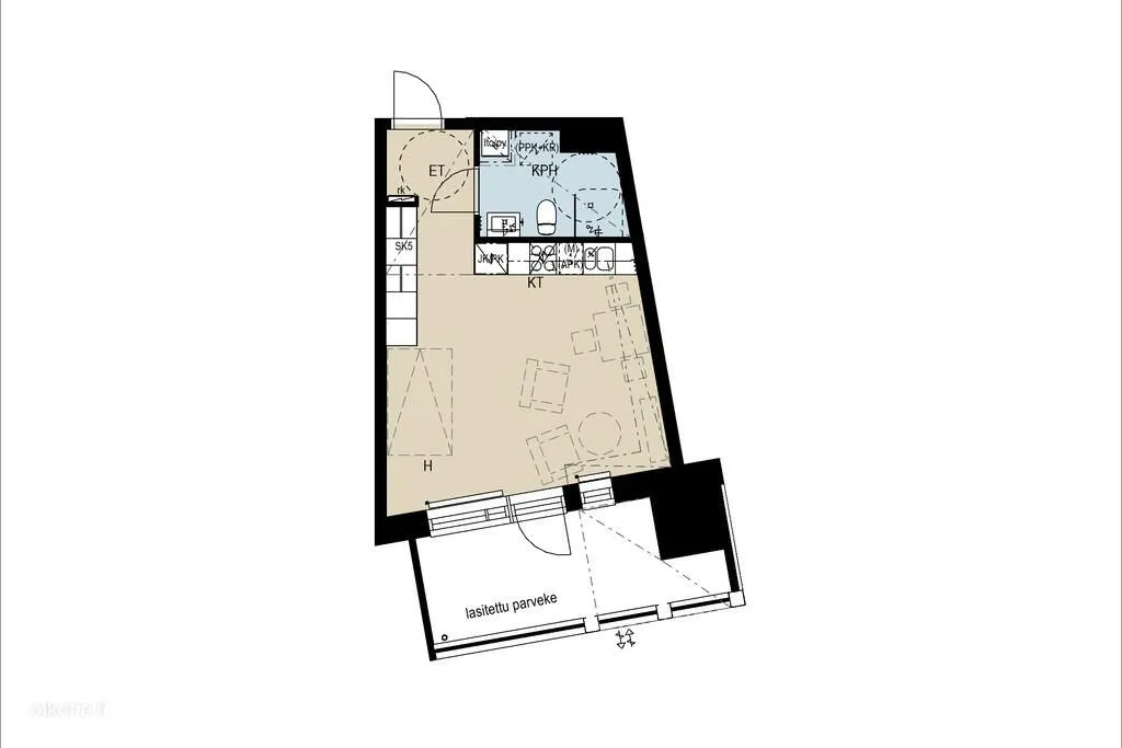 Floor Plan - Apartment with Sea View in Aurinkolahti, Helsinki