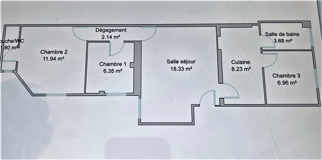 Plaan - 4-Piece Apartment with Garden Access in Colombes