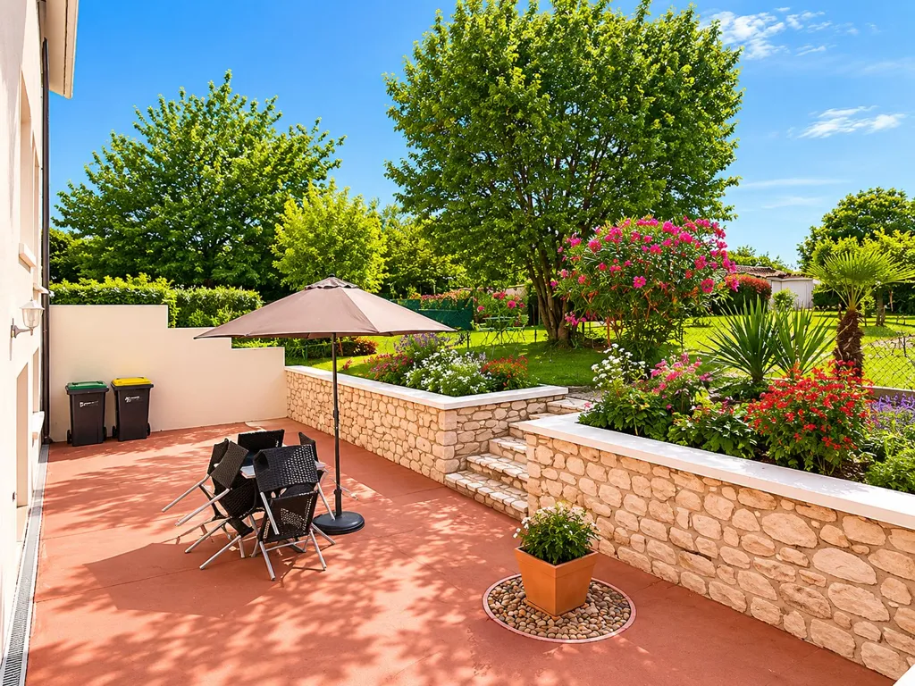 Terrasse - Maison avec Jardin et Terrasse près de la Dordogne