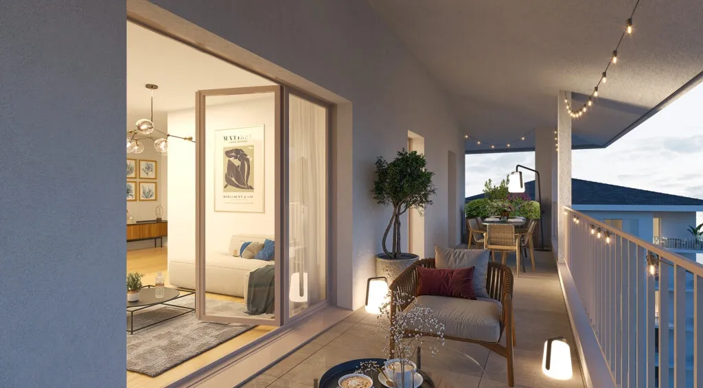 Balcon - Appartement neuf avec terrasse à Annemasse