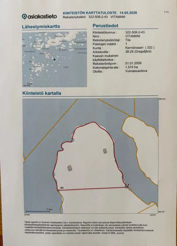 Bien 2 pièces à Kemiönsaari