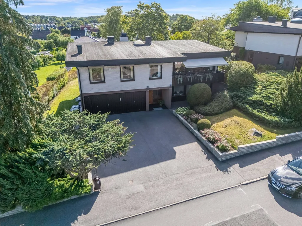 Vue aérienne - Architectural Villa with Garden in Norrköping