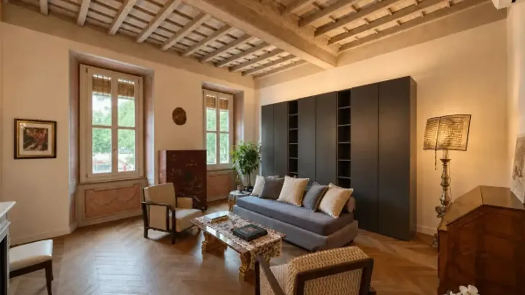Séjour - Charm Apartment with Historic Features in Turin