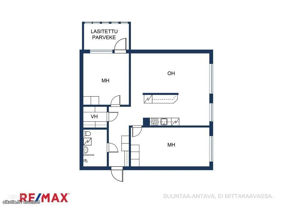 Floor Plan - Spacious Apartment with Balcony in Vantaa