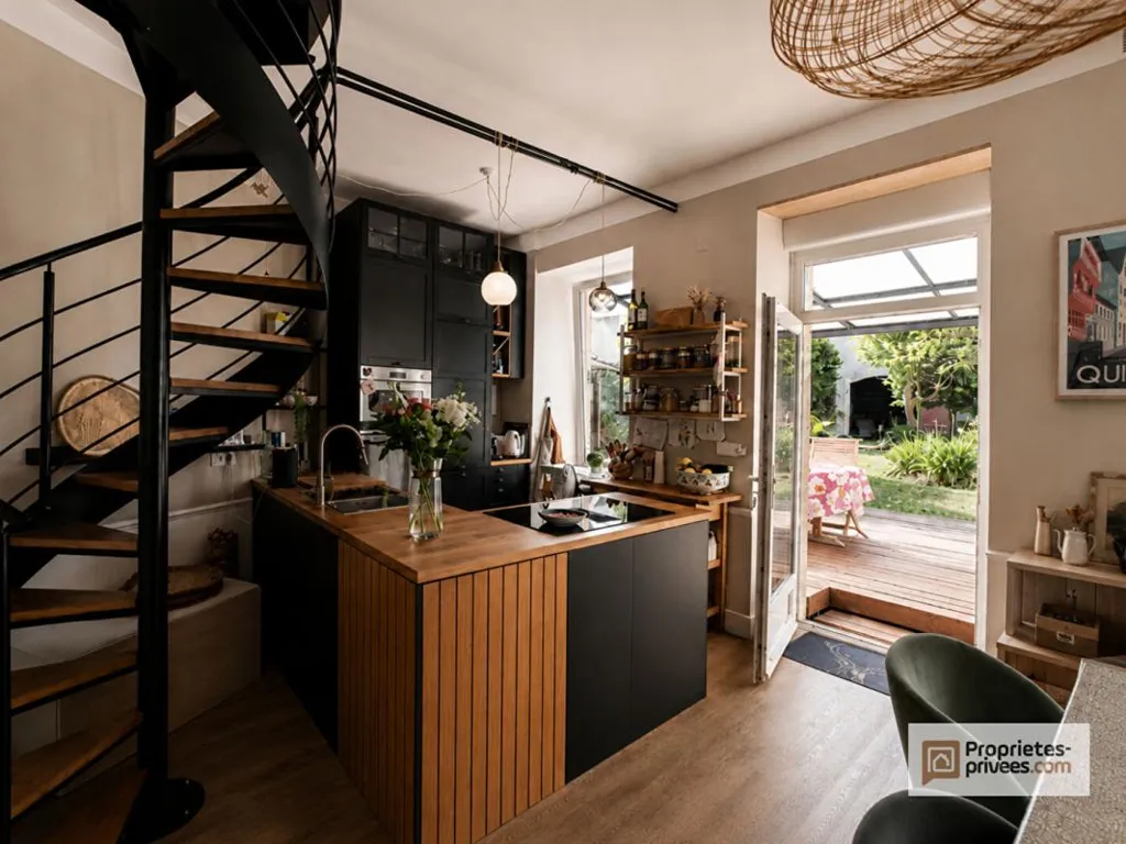 Köök - Duplex with Garden and Studio in Quimper Centre