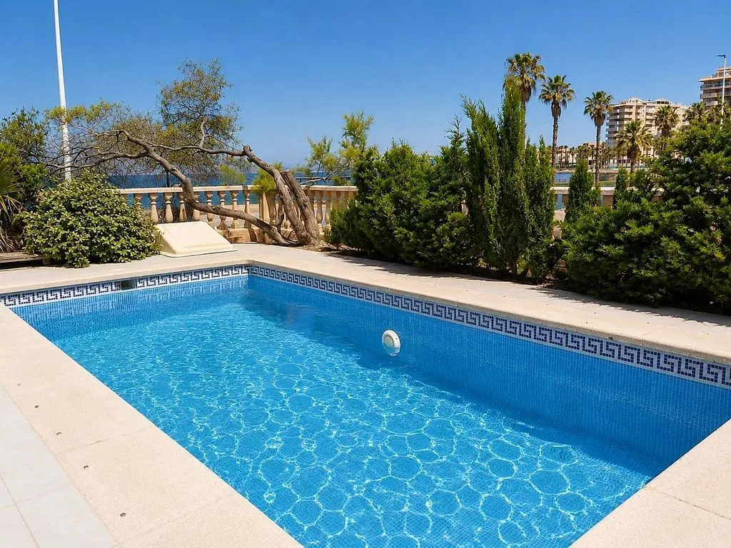 Pool - Chalet with Pool and Sea View in La Manga