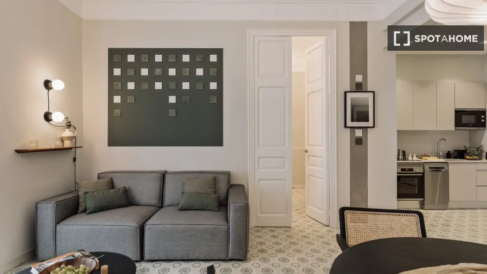 Soggiorno - Ample Apartment with Terrace in Vila de Gràcia