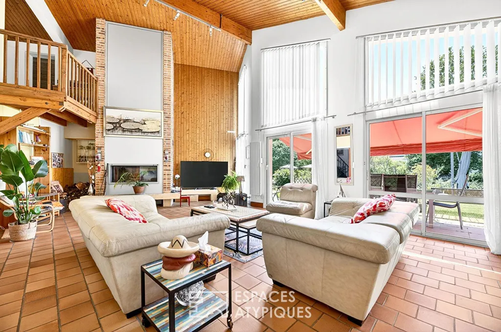 Séjour - Maison d'Architecte avec Piscine dans un Écrin Naturel