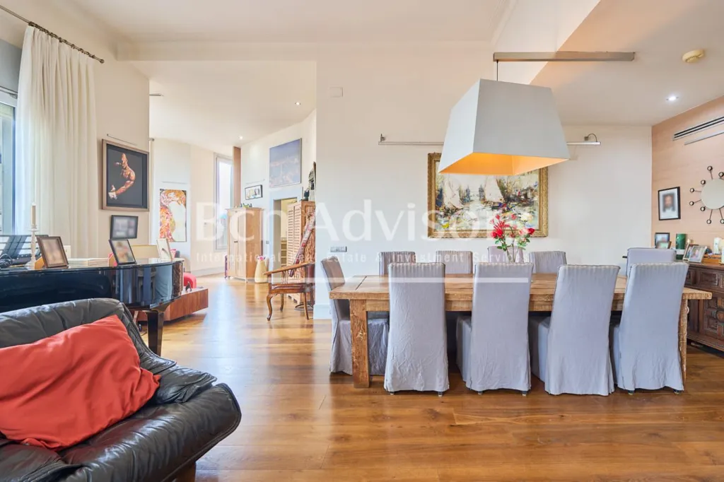Söögituba - Penthouse with Rooftop Pool in Dreta de l'Eixample, Barcelona