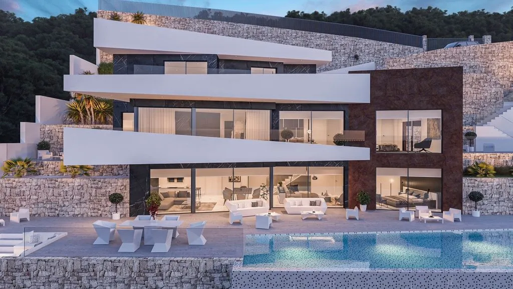 Piscine - Luxury Villa with Ocean and Mountain Views in Calpe