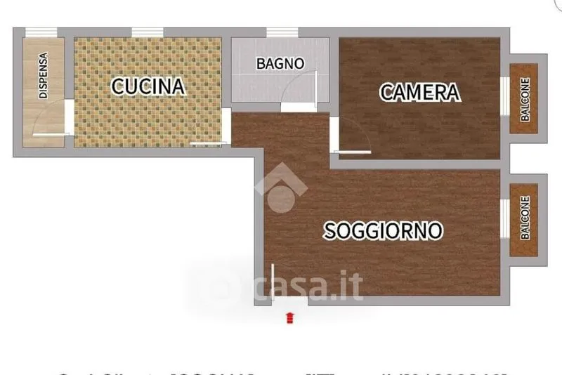 Planimetria - Modernised Apartment with Balcony in Cosenza