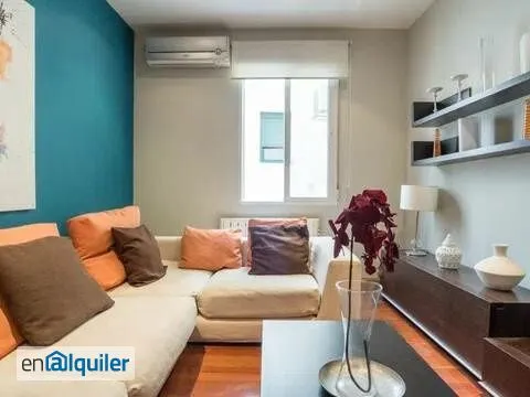 Living Room - Bright Apartment with Balcony in Chueca, Madrid