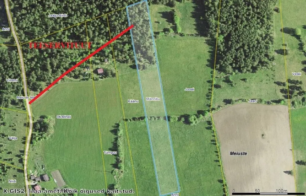 Plan - Plot with Potential for Cottage in Meiuste