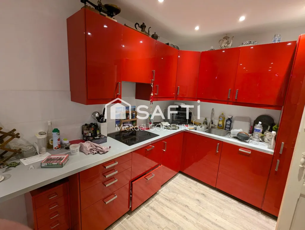 Cuisine - Appartement en rez-de-chaussée avec jardin à Trouville-sur-Mer