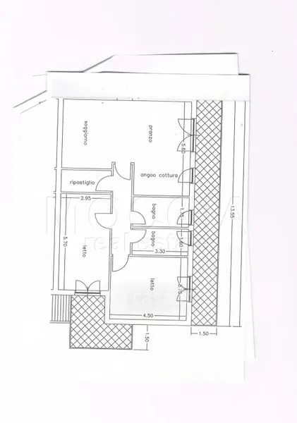Plan - Fully Furnished Triplex with Balcony in Caserta