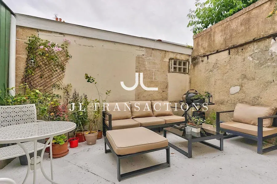 Jardin - Appartement Traversant avec Terrasse à Bordeaux