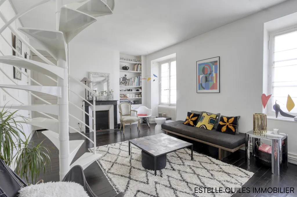 Séjour - Appartement Duplex de Charme à Versailles Notre-Dame