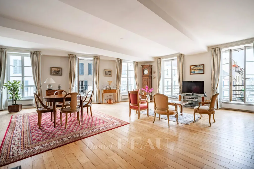 Séjour - Appartement Charmant avec Ascenseur à Saint-Germain-en-Laye