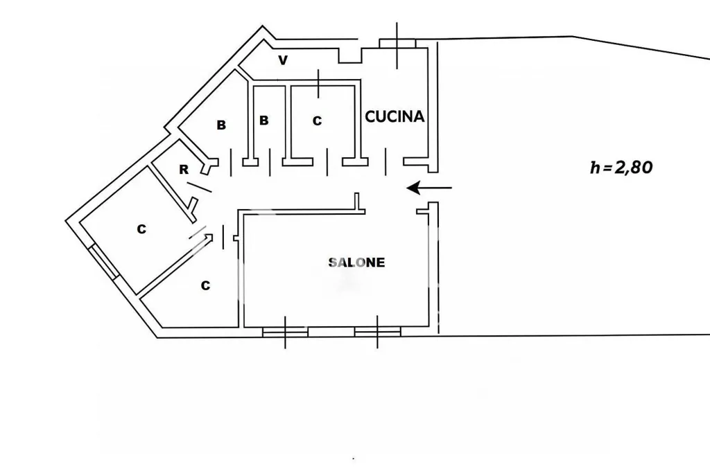Plan - Spacious Apartment with Castle View in Udine