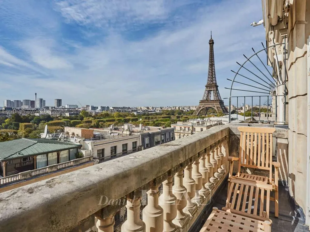Balcony - Luxury Duplex with Balcony Views near Eiffel Tower
