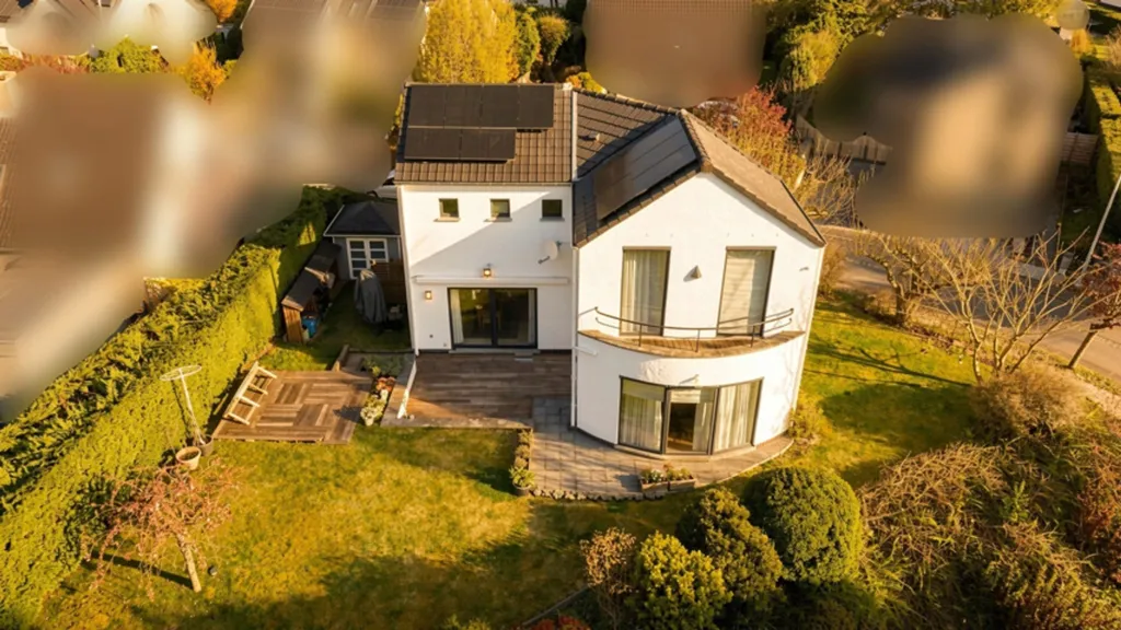 Aerial - Architectural Villa with Terrace in Wavre