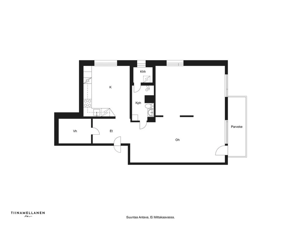 Plaan - Spacious Corner Apartment with Balcony in Canal Area