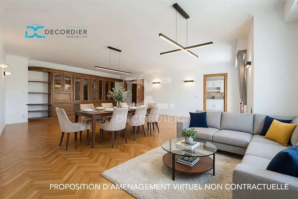 Séjour - Appartement Traversant avec Vue Lac à Thonon-les-Bains