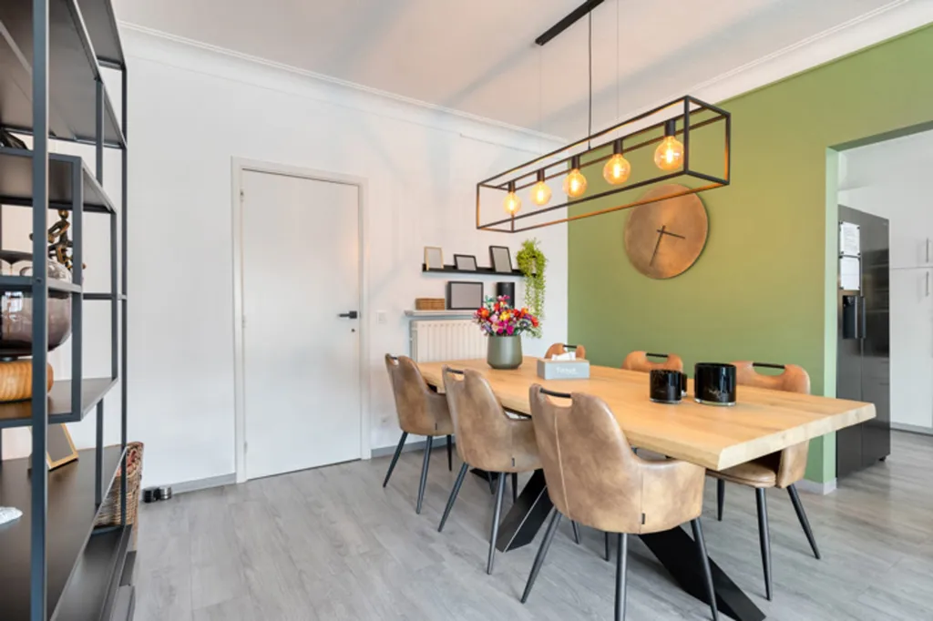 Dining Room - Renovated Apartment with Terrace in Boechout